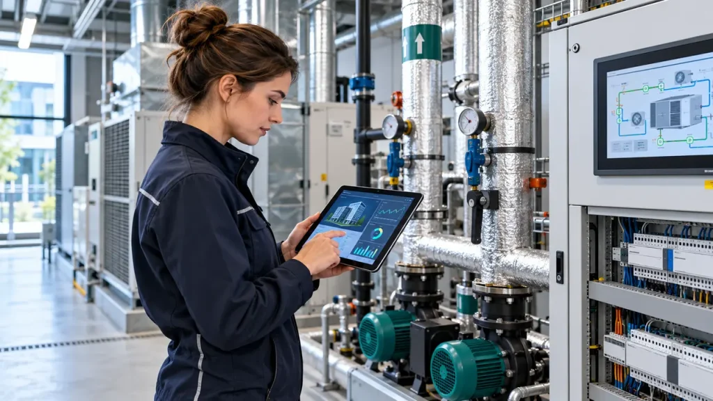 Illustration de l’audit énergétique des équipements d’un bâtiment tertiaire